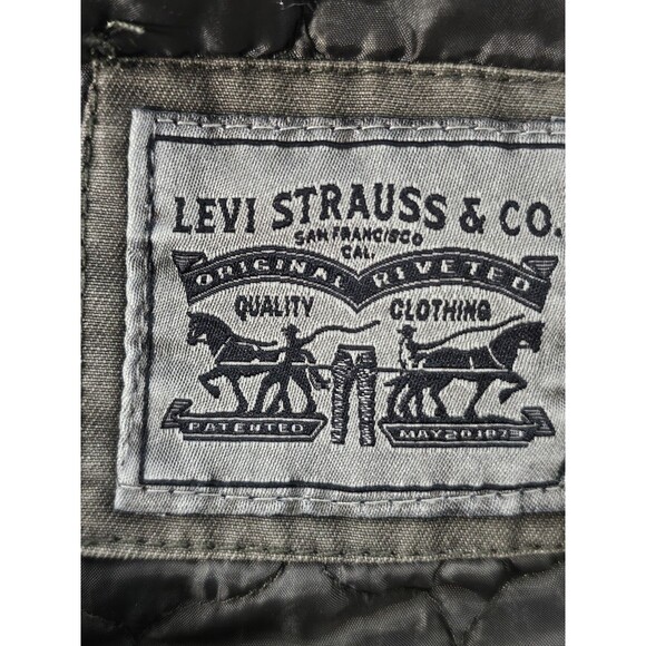 Levis Jacket Womens Large Hooded Green Anorak Military Jacket - Picture 4 of 10